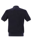 Brunello Cucinelli Ribbed Cotton Polo Style Jersey