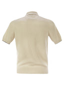 Brunello Cucinelli Ribbed Cotton Polo Style Jersey