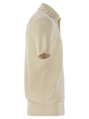 Brunello Cucinelli Ribbed Cotton Polo Style Jersey