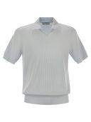 Polo a costola in cotone di Brunello Cucinelli