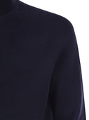 Brunello Cucinelli Cotton Rib Sweater With Zip Opening And Raglan Sleeve