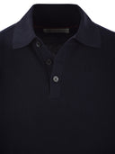 Brunello Cucinelli Cotton Rib Trist Polo Polo avec une longue manche Raglan