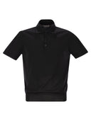 Brunello Cucinelli Leichtes Baumwoll -Strick -Polo -Hemd
