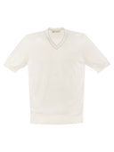 Brunello Cucinelli Lightweight Cotton V Neck T Shirt