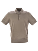 Brunello Cucinelli Lightweight Cotton Knit Polo Shirt