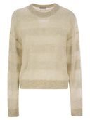 Brunello Cucinelli stripete mohair og ullgenser