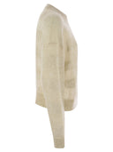 Brunello Cucinelli stripete mohair og ullgenser