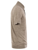 Brunello Cucinelli Linen And Cotton Knit Polo Shirt