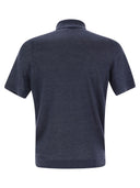 Brunello Cucinelli Linen And Cotton Knit Polo Shirt