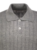 Brunello Cucinelli Linen y camisa de punto de algodón con detalles contrastantes