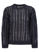 Brunello Cucinelli Cable & Mesh Jute And Cotton Jersey