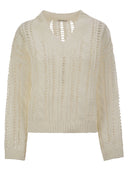 Brunello Cucinelli Cable & Mesh Jute And Cotton Jersey