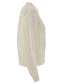 Brunello Cucinelli Cable & Mesh Jute And Cotton Jersey
