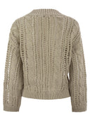 Brunello Cucinelli Cable & Mesh Jonte y Jersey de algodón