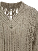 Brunello Cucinelli Cable & Mesh Jonte y Jersey de algodón