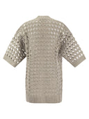 Brunello Cucinelli Jute And Cotton Mesh Cardigan