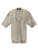 Brunello Cucinelli Jute And Cotton Mesh Cardigan
