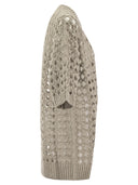 Brunello Cucinelli Jute And Cotton Mesh Cardigan