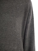Brunello Cucinelli Cashmere i Silk Turtleeck Sweater z mikro cekinami