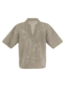 Brunello Cucinelli Net Polo Style Cotton Jersey