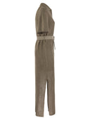Brunello Cucinelli Net Cotton Knit Dress With Belt