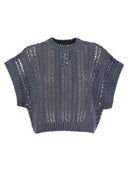 Brunello Cucinelli Ribbed Net Cotton Jersey