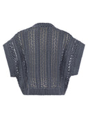 Brunello Cucinelli Ribbed Net Cotton Jersey