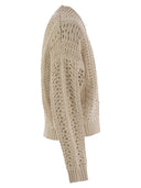 Brunello Cucinelli Coton Cotton Net Cardigan