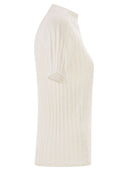Peserico Easy Short Sleeved Ribbed Woollen Jumper