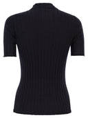 Peserico Easy Kurzarmpullover aus gerippter Wolle
