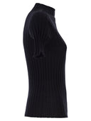 Peserico Easy Kurzarmpullover aus gerippter Wolle