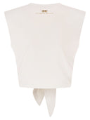 Elisabetta Franchi Jersey T Shirt With Knot