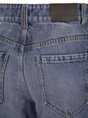 Brunello Cucinelli Authentic Denim Loose Trousers med Shiny Tab