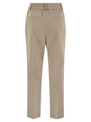 Brunello Cucinelli Stretch Cotton Cover Up Trousers With Jewellery