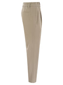 Brunello Cucinelli Stretch Cotton Cover Up Trousers With Jewellery