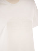 Elisabetta Franchi Jersey T Shirt With Embroidered Logo
