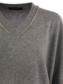 Fabiana Filippi V Neck Sweater met pailletten