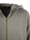 Fabiana Filippi Platinum Cardigan With Hood And Zip