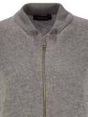 Giacca bomber Fabiana Filippi in platino con perni a sfera