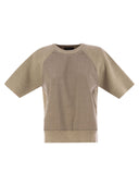 Fabiana Filippi Platinum And Lurex Short Sleeved Jersey