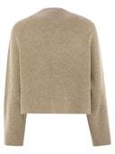 Fabiana Filippi English Knit Cardigan In Platinum And Lurex