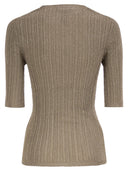 Fabiana Filippi Ribbed Lurex Viscose Sweater