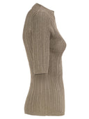 Fabiana Filippi Ribbed Lurex Viscose Sweater