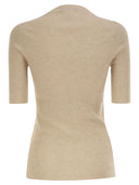 Fabiana Filippi Ribbed Wool, Silk And Cashmere Knit Top