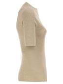 Fabiana Filippi Ribbed Wool, Silk And Cashmere Knit Top