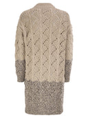 Fabiana Filippi Long Openwork Wool, Silk And Cashmere Cardigan