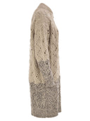 Fabiana Filippi Long Openwork Wool, Silk And Cashmere Cardigan