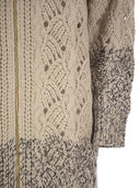 Fabiana Filippi Long Openwork Wool, Silk And Cashmere Cardigan