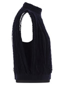 Fabiana Filippi Fringed Top In Virgin Wool, Silk And Cashmere
