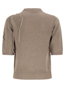 Fabiana Filippi Wool, Silk And Cashmere Sweater With Jewel Embroidery And Rhinestone Details